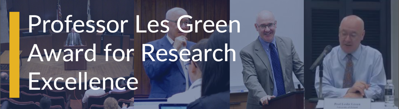 Donate to Professor Les Green Award in the Faculty of Law